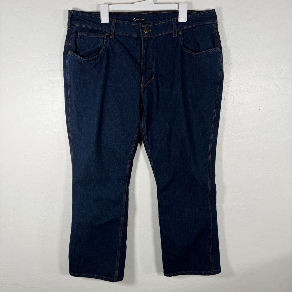 Origin Maine Jeans Mens 38x30 Boot Cut Denim Dark Wash Stretch Casual Outdoor